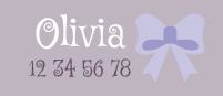 Navnelapp - Støvete lilla