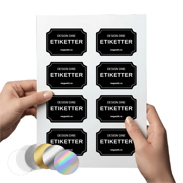 Etiketter - Avfaset rektangel