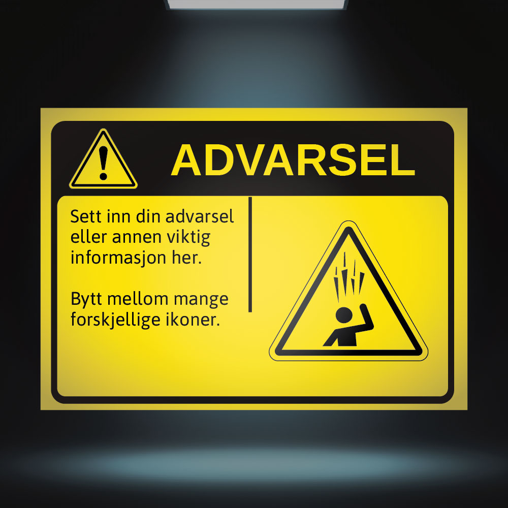 Fareskilt - Design 1