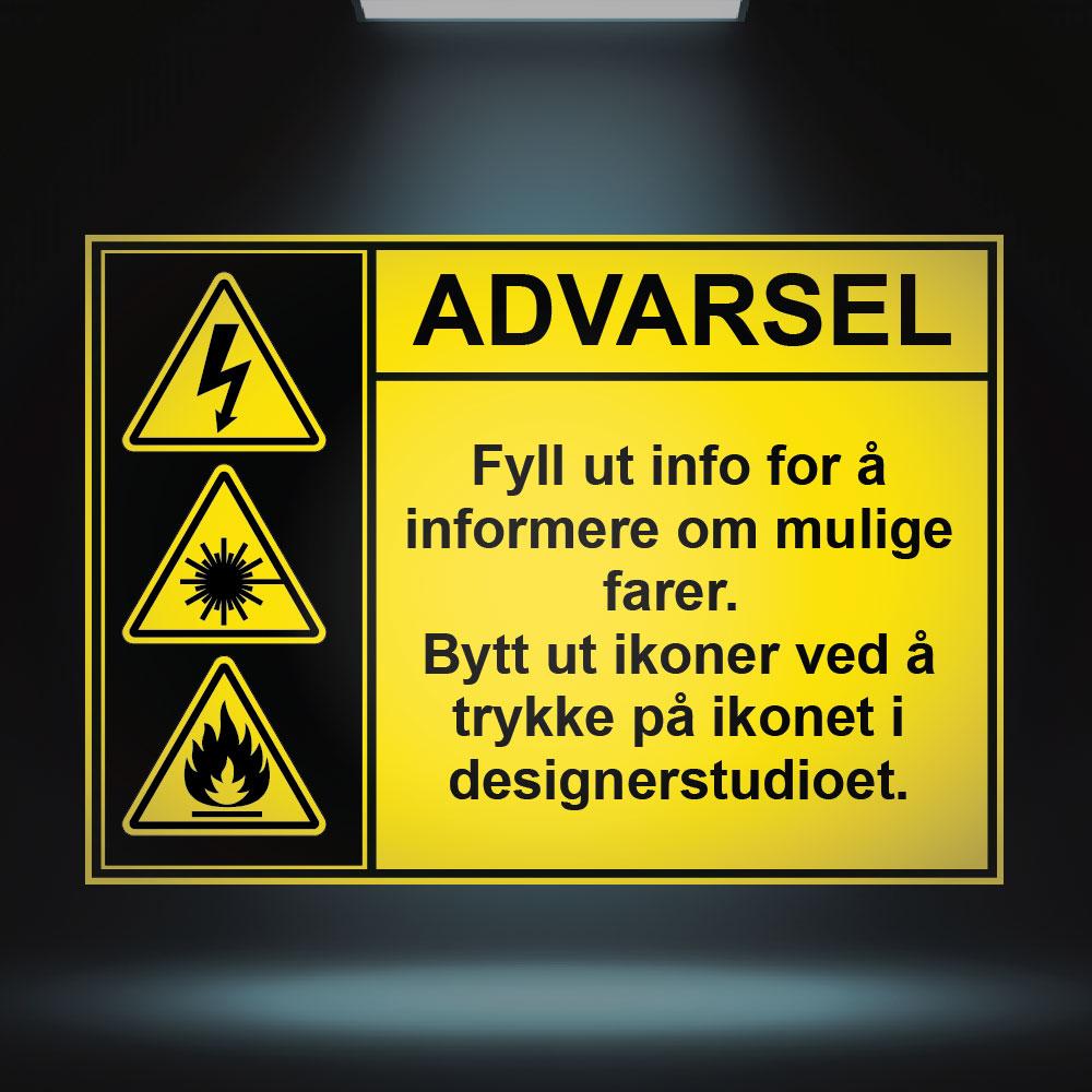 Fareskilt - Design 2