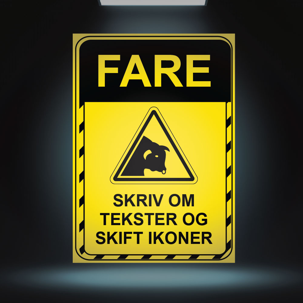 Fareskilt - Design 3