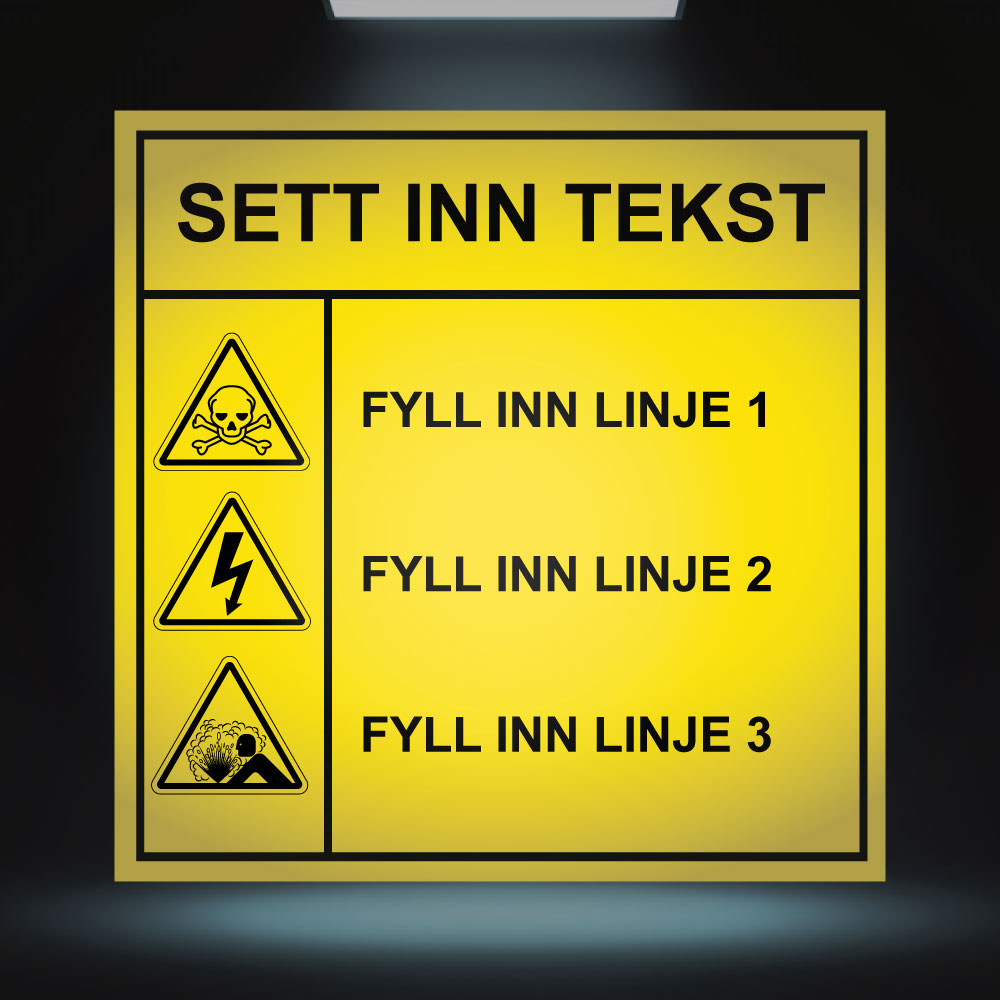 Fareskilt - Design 5