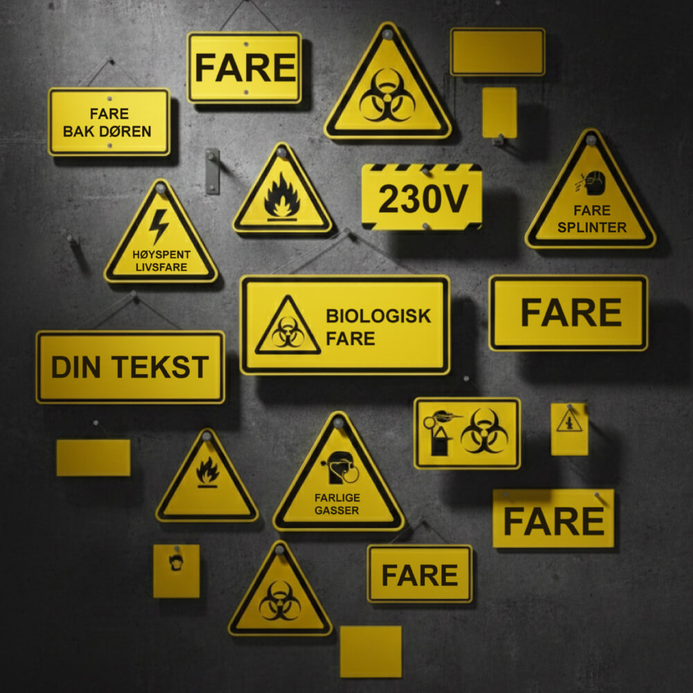 Fareskilt - Design selv maler