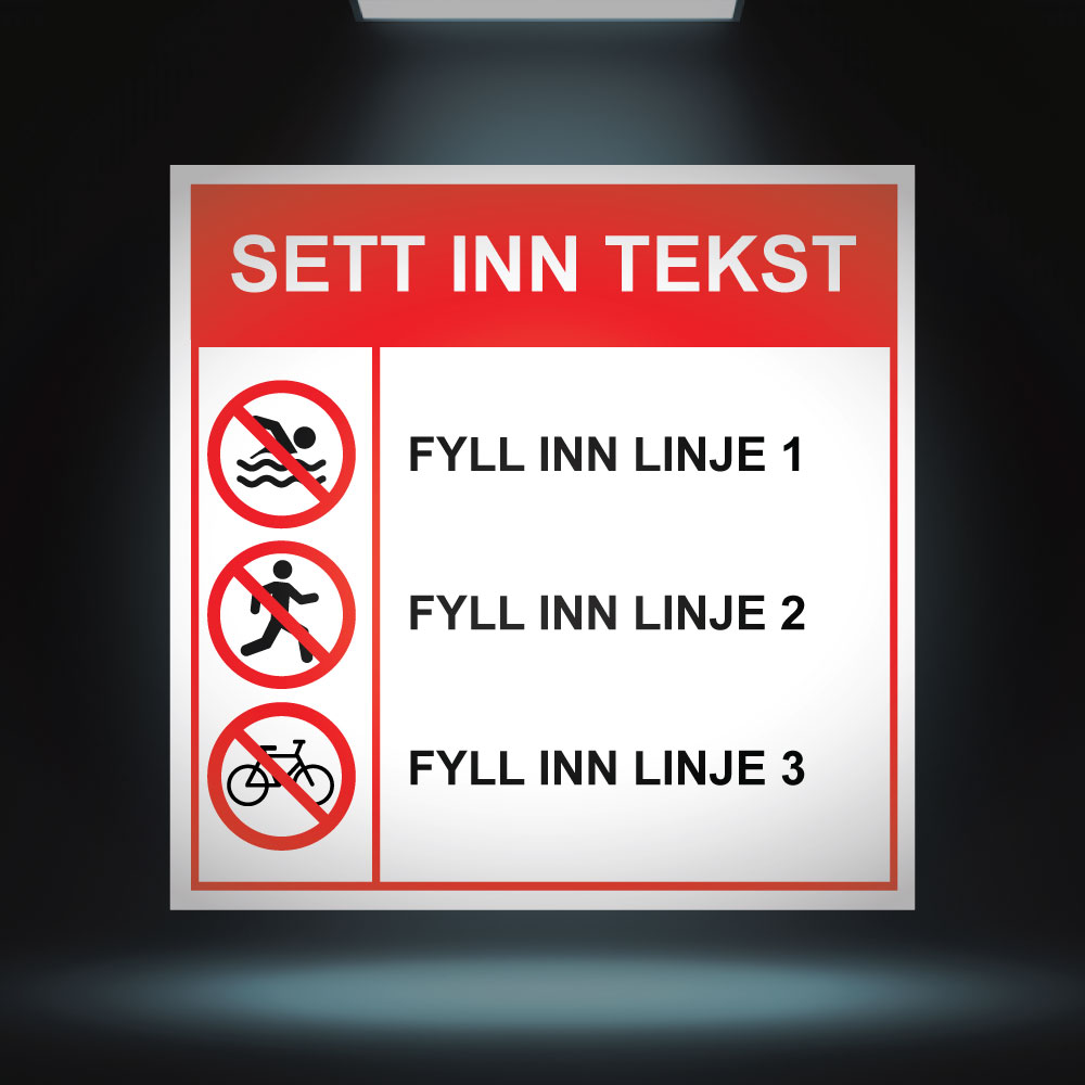 Forbudt skilt - Design 5