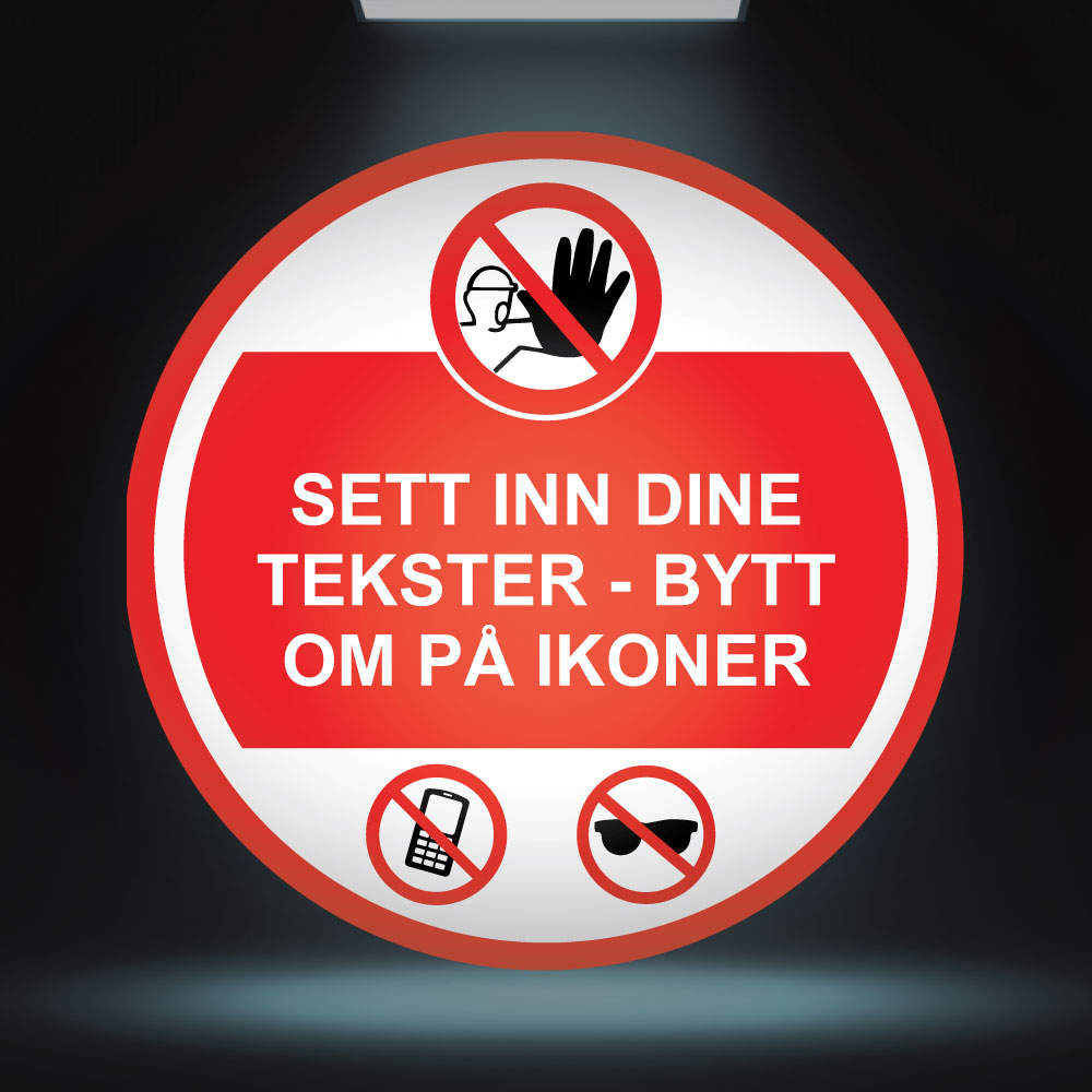 Forbudt skilt - Design 7