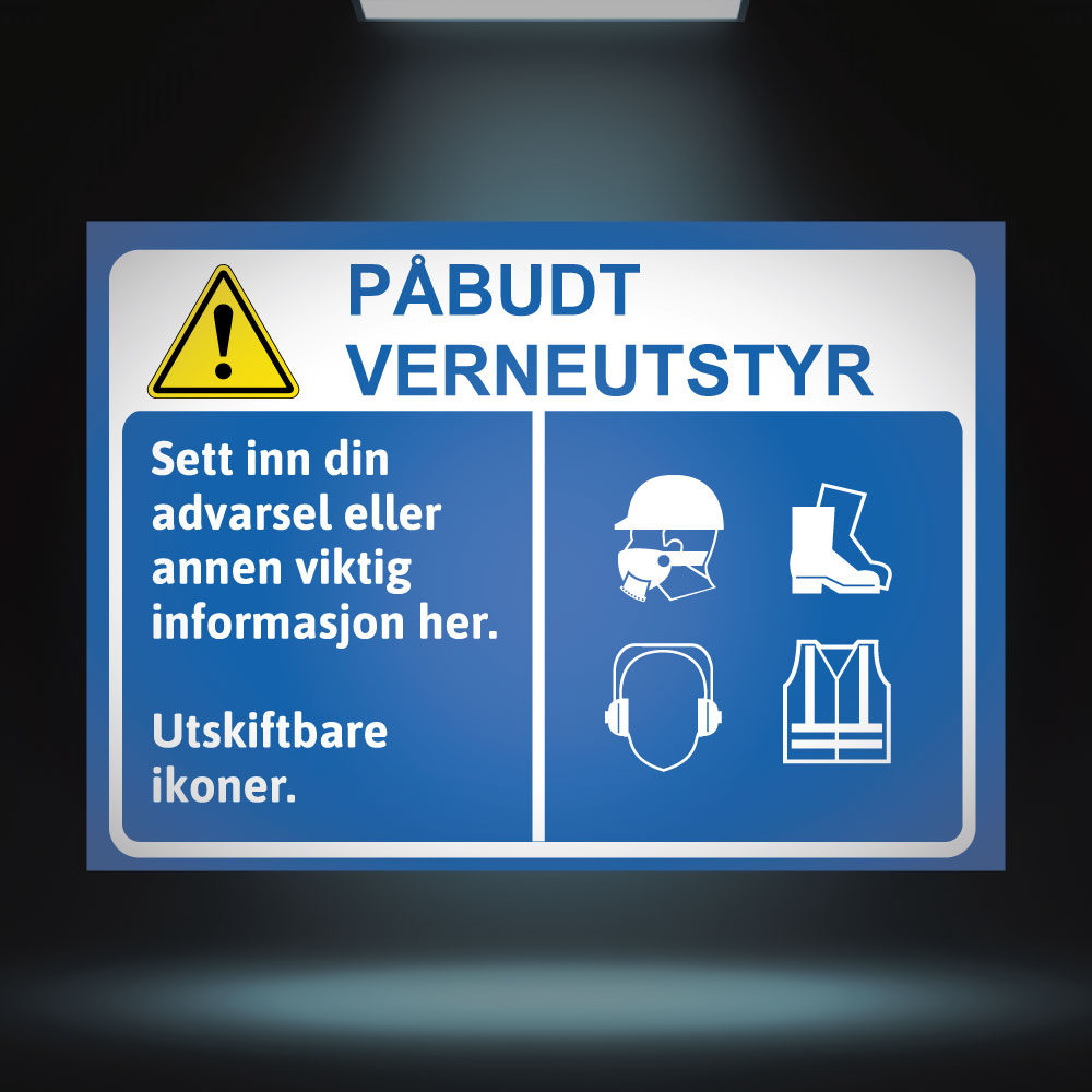 Påbudt skilt - Design 1