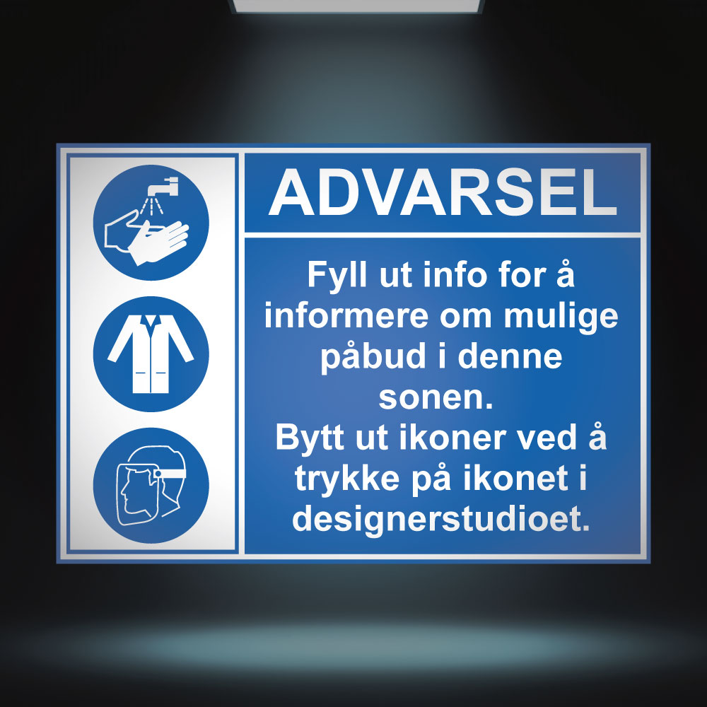 Påbudt skilt - Design 2