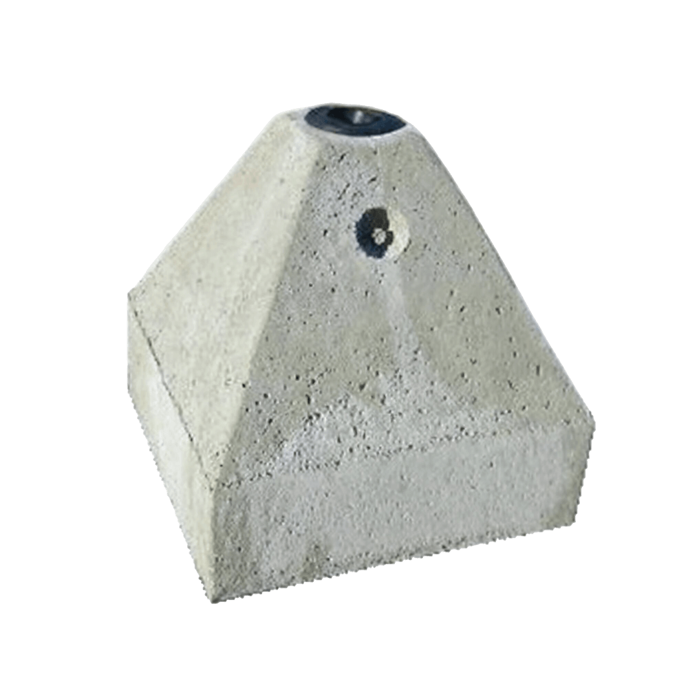 Betong Løsfot 175kg – Pyramide for ø60 stolpe
